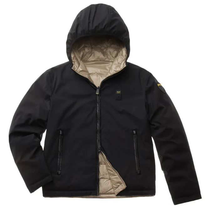 Blauer Piumino Reversibile Ballard 24WBLUC06054 | Nero-Biscotto Uomo Machine-washable OdorControl Treatment