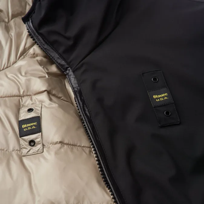 Blauer Piumino Reversibile Ballard 24WBLUC06054 | Nero-Biscotto Uomo suitable for charity events Luxury