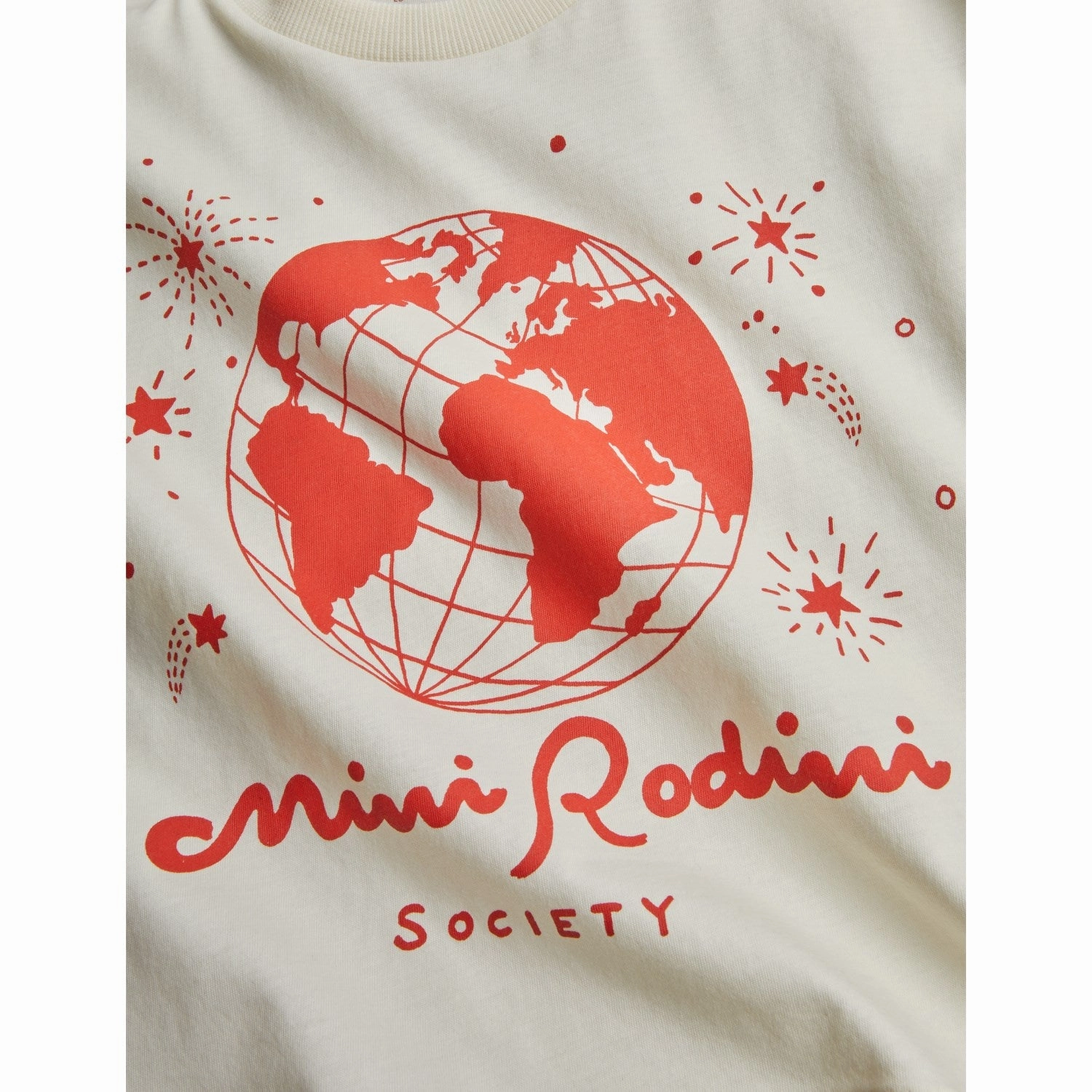 Mini Rodini Offwhite Mini Rodini Society Sp Ss Tee Casual Wear