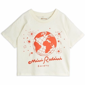 soft fit Comfort and Ease Mini Rodini Offwhite Mini Rodini Society Sp Ss Tee