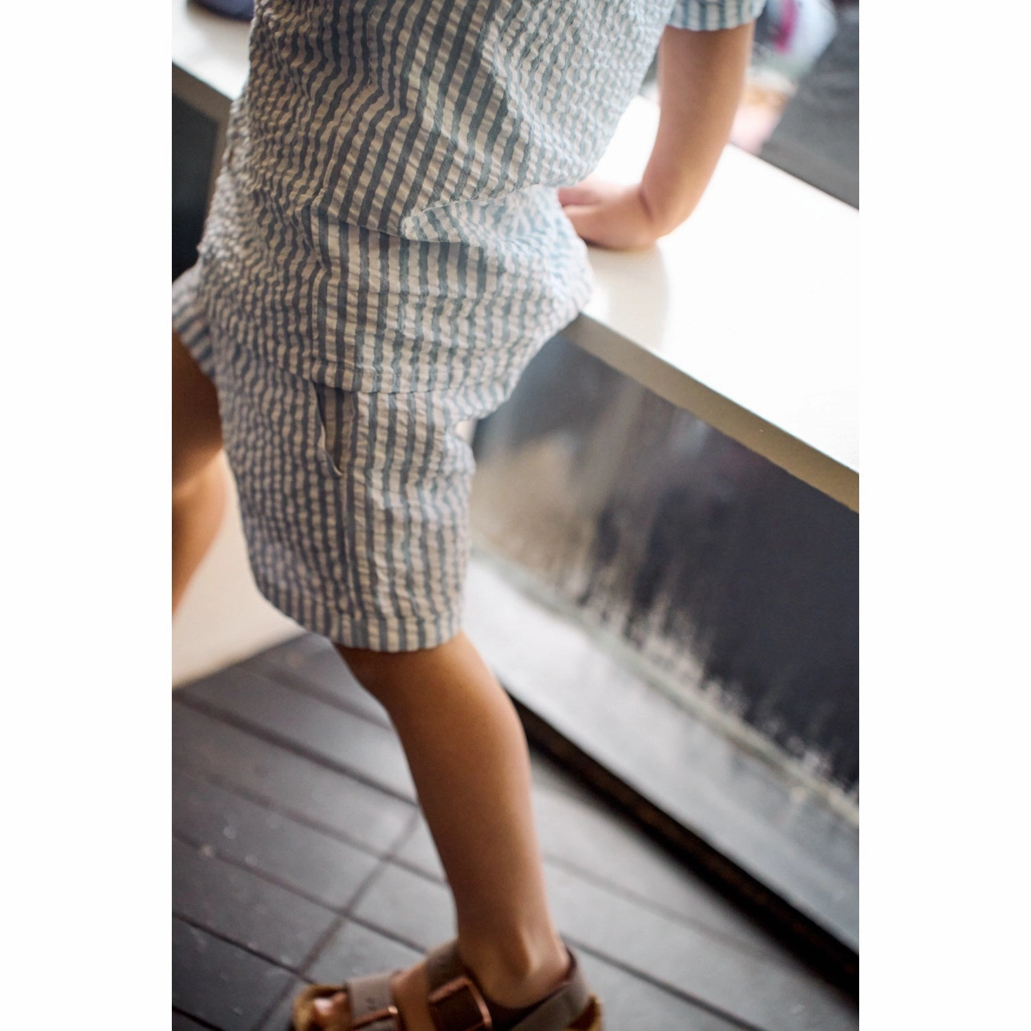 THE NEW Siblings X Luksusbaby Blue Fog Striped Ojo Shirt Durable Thread Construction Cozy Feel