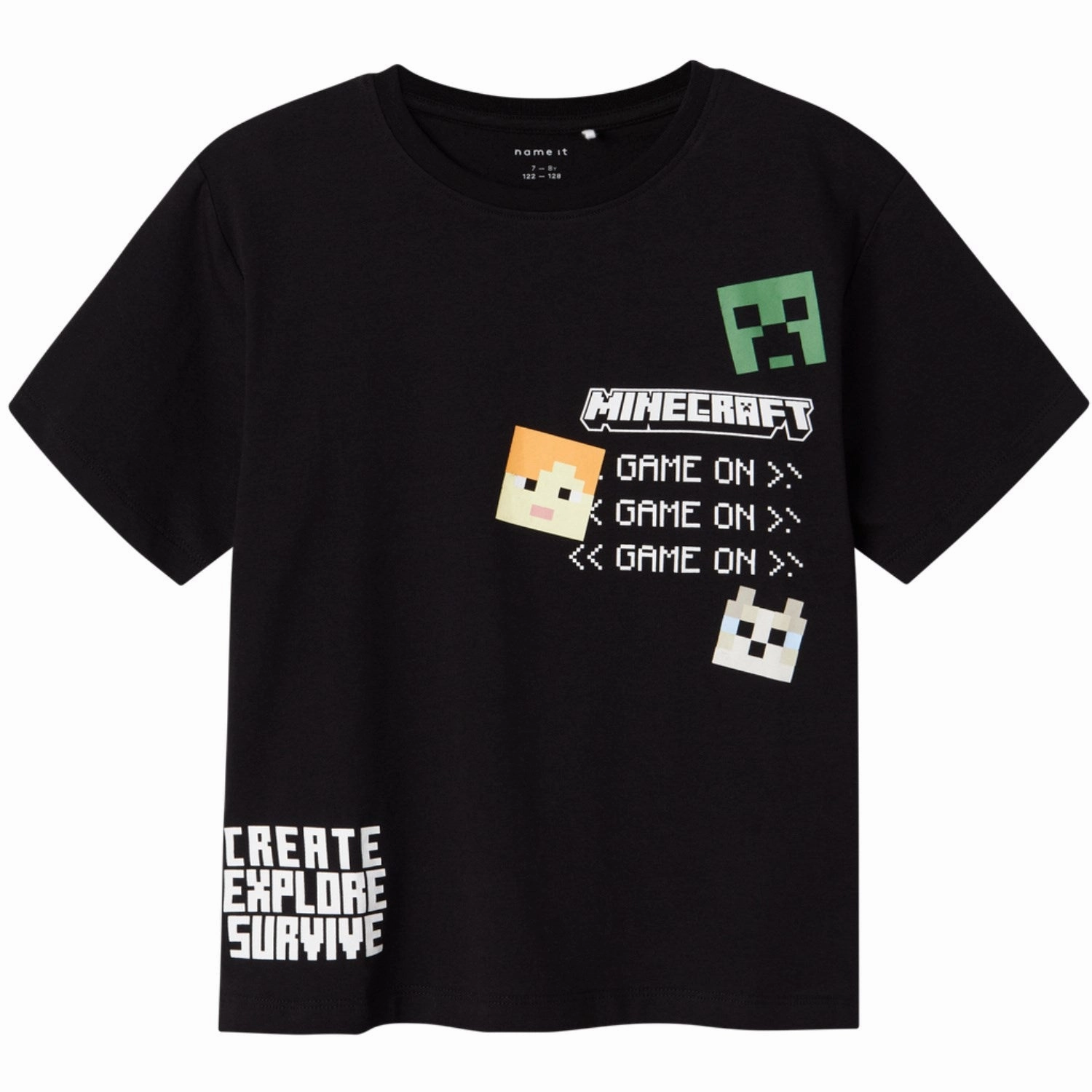 Layered Neckline Name It Black Jafar Minecraft Regular T-Shirt