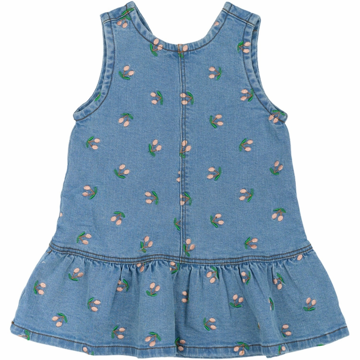 THE NEW Siblings Light Blue Denim Embroidery Ovia Denim Dress Casual Elegance Silk Flow