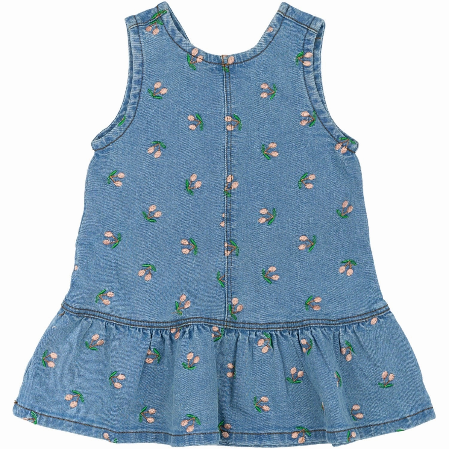 THE NEW Siblings Light Blue Denim Embroidery Ovia Denim Dress NonIrritatingLining Vibrant Tone