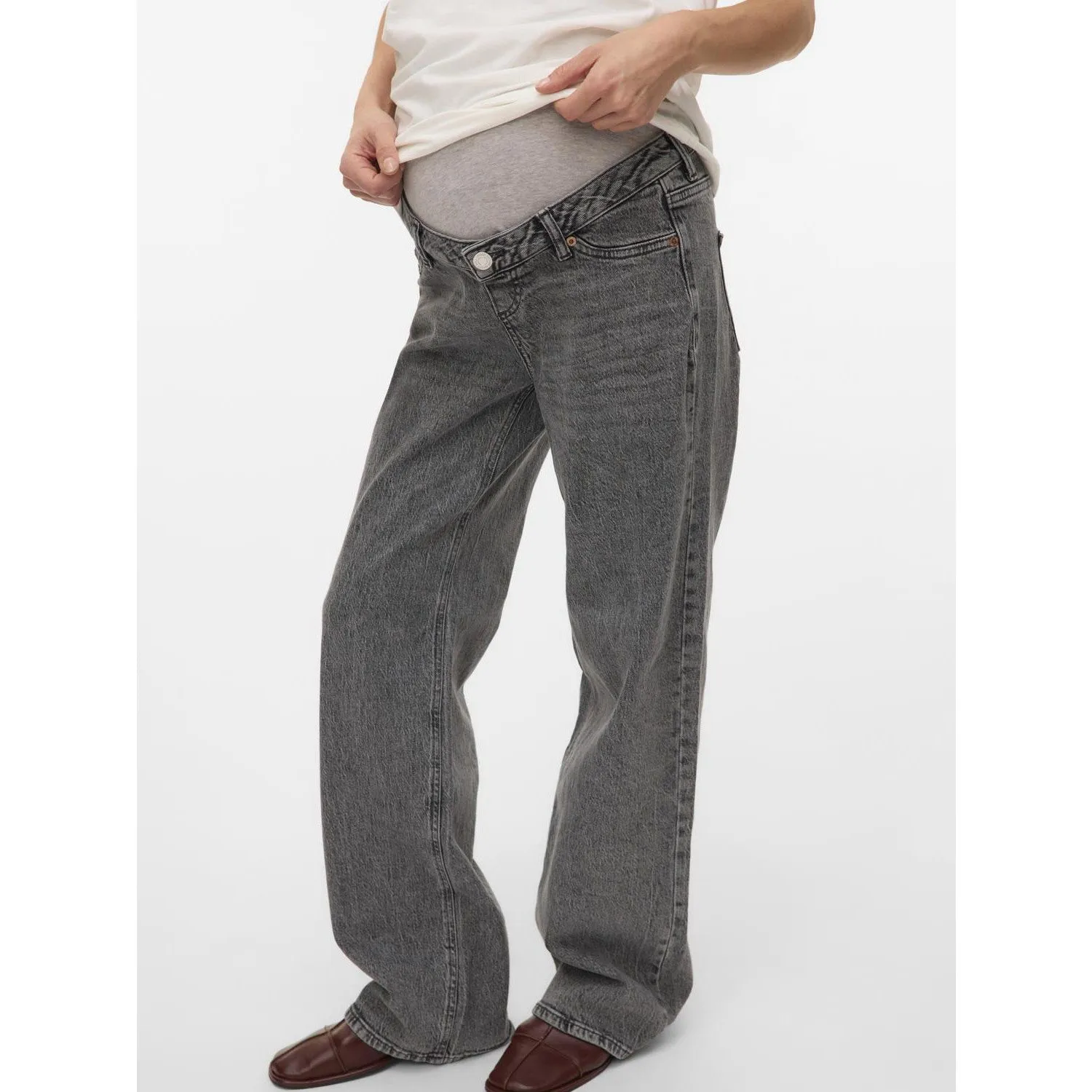Vero Moda Maternity Medium Grey Denim Vmmtessa Wide Jeans Ra206 Ga Noos Breathable Weekend Warrior Travel Outfit Teen Outfit Nature Lover Unisex Wear