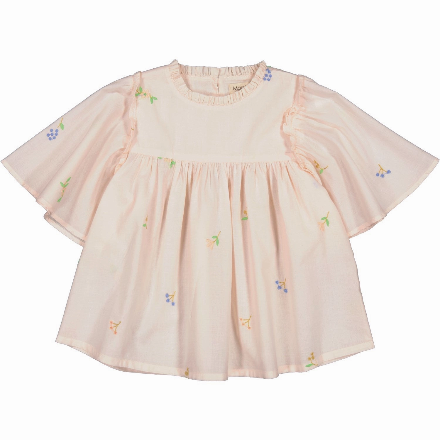 MarMar Cotton Embroidery Spring Embroidery Takaia T-shirt Denim combination