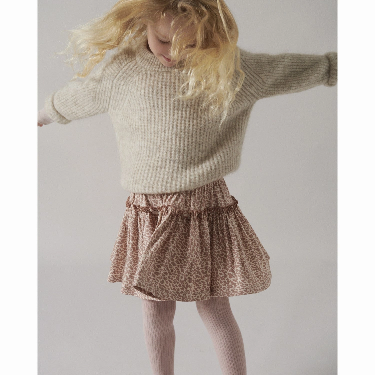 Relaxed outdoor dress MarMar Leopard Powder Taupe Leo Leo Debbie Dress