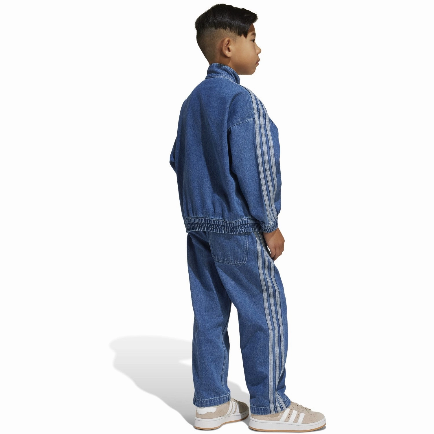 Hooded adidas Originals Medium Blue Denim Denim Set