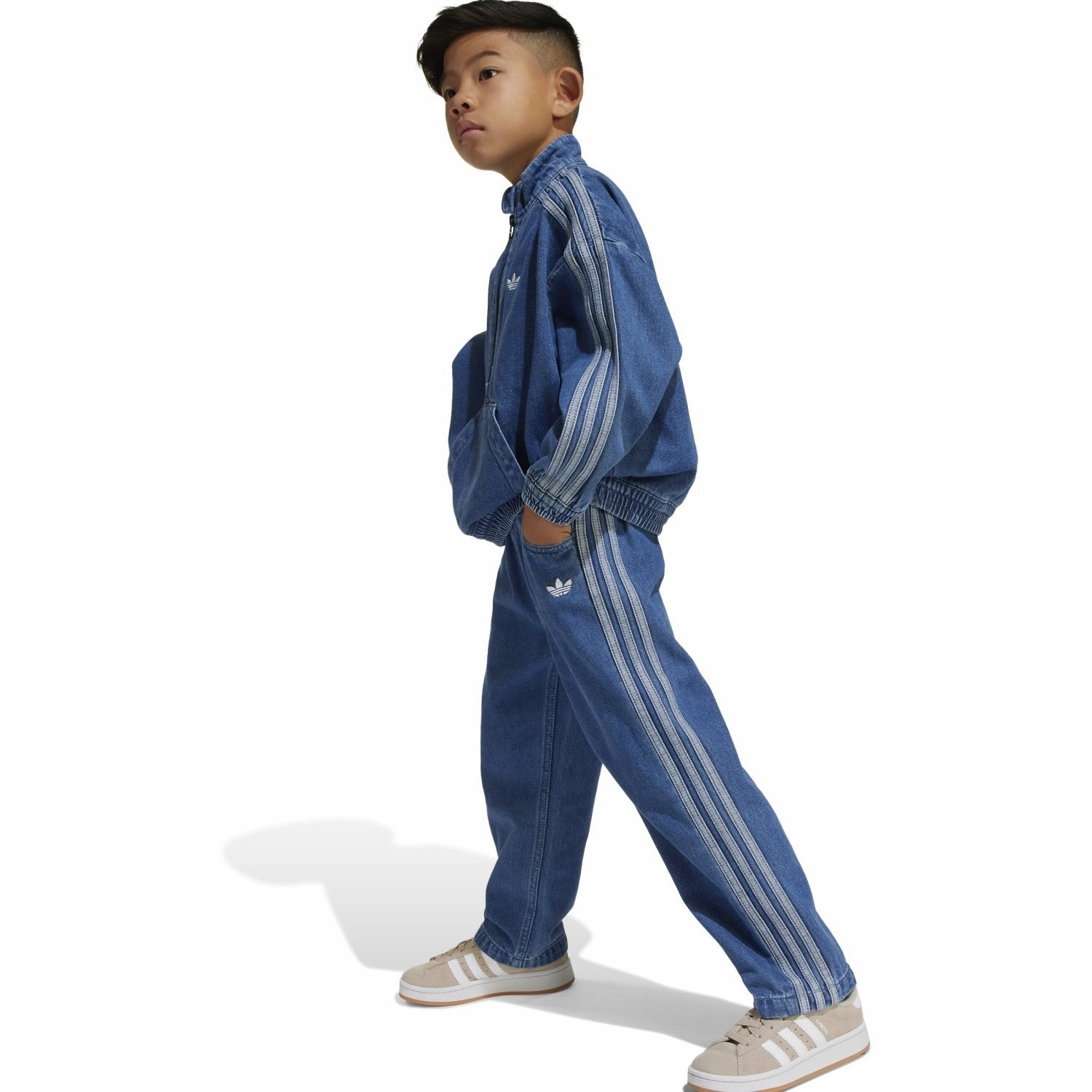 Cold-resistant adidas Originals Medium Blue Denim Denim Set