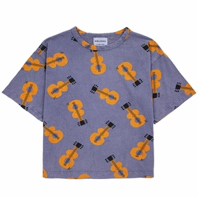 Bobo Choses Acoustic Guitar All Over T-Shirt Prussian Blue Durable Style Perfect for Travel