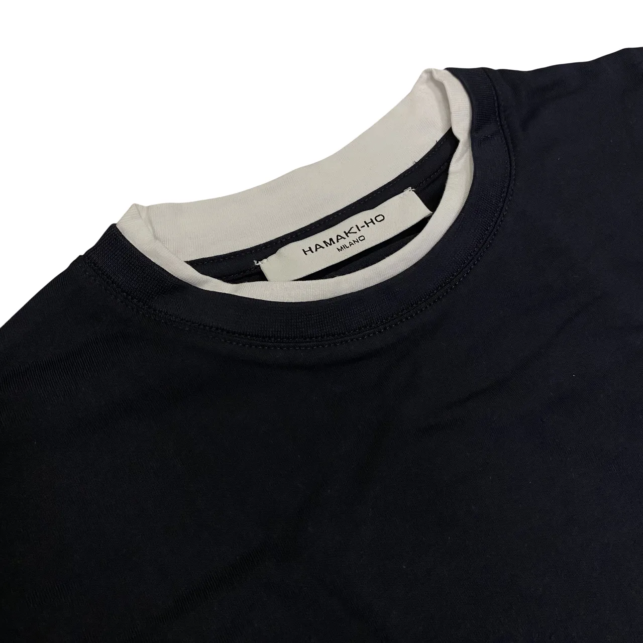 Timeless Fit Wool combination Hamaki-Ho maglietta camica corta da uomo con bordino TE264H blu