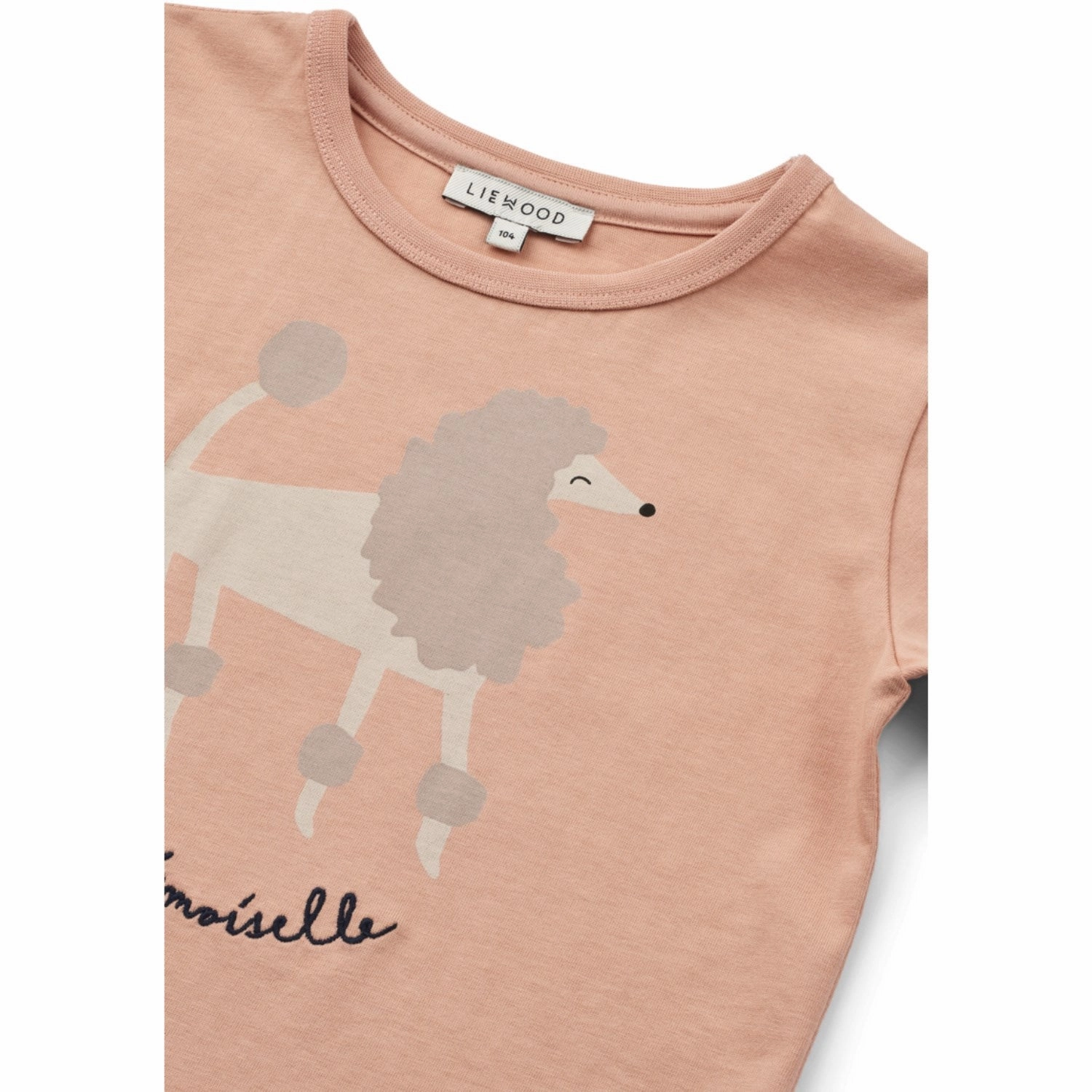 Simple and Light V-Neck LIEWOOD Paris Mademoiselle / Pale Tuscany Apia Placement Shortsleeve T-Shirt