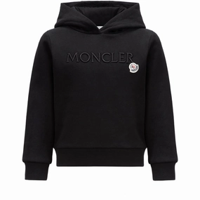 Moncler Black Hoodie Sweater Street Light Reinforced Edges