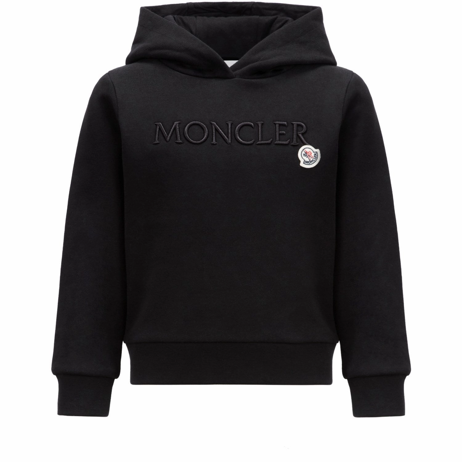 Moncler Black Hoodie Sweater Street Light Reinforced Edges