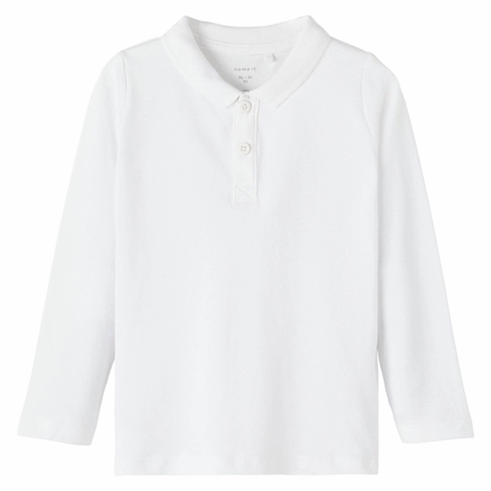 Name it Bright White Fenrir Polo DoubleLayered Hem Binding Tagless Collar