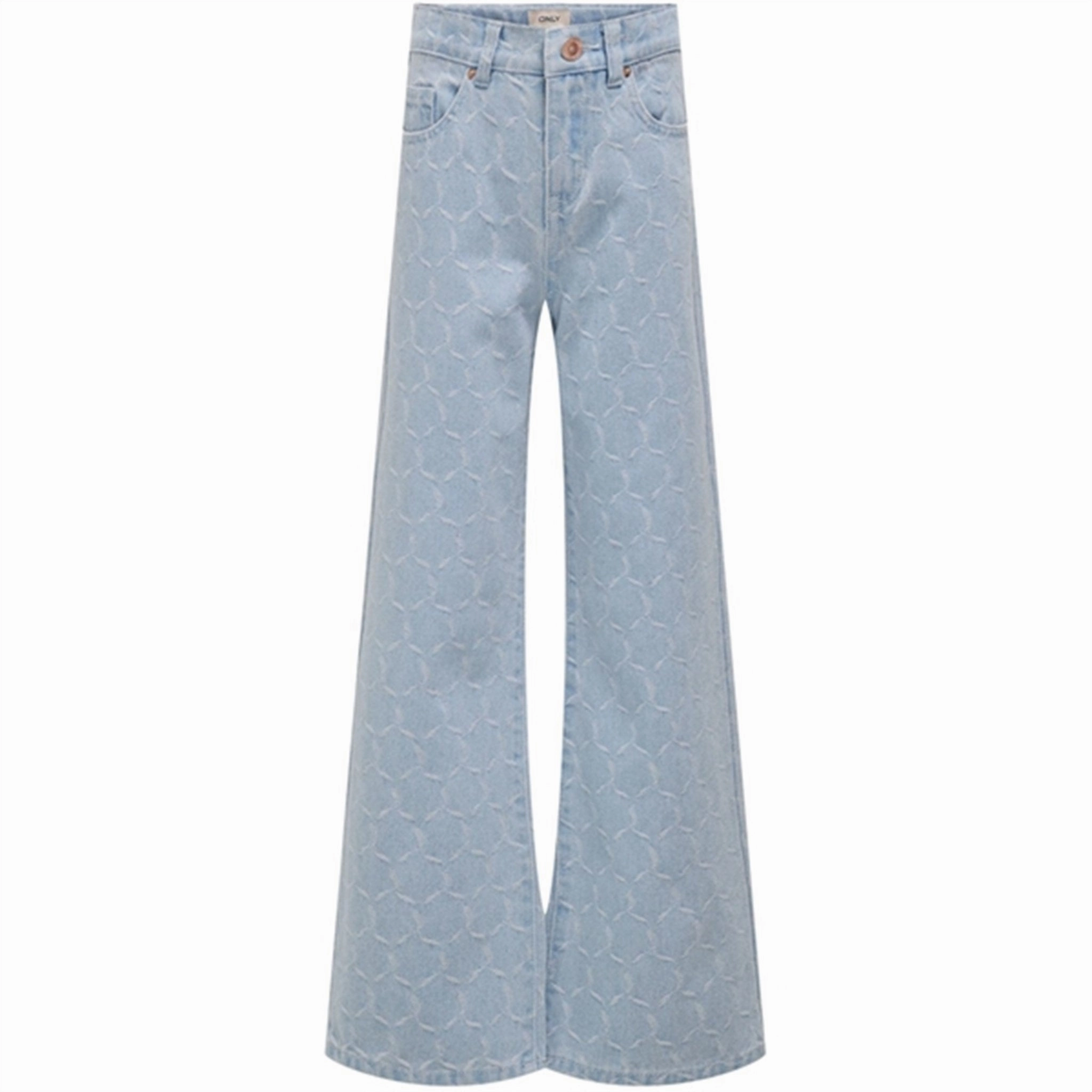 Family Style Urban Explorer Youth Style Outfit Vibe Kids ONLY Light Blue Denim Hope Eliza Wide Leg Denim Jeans