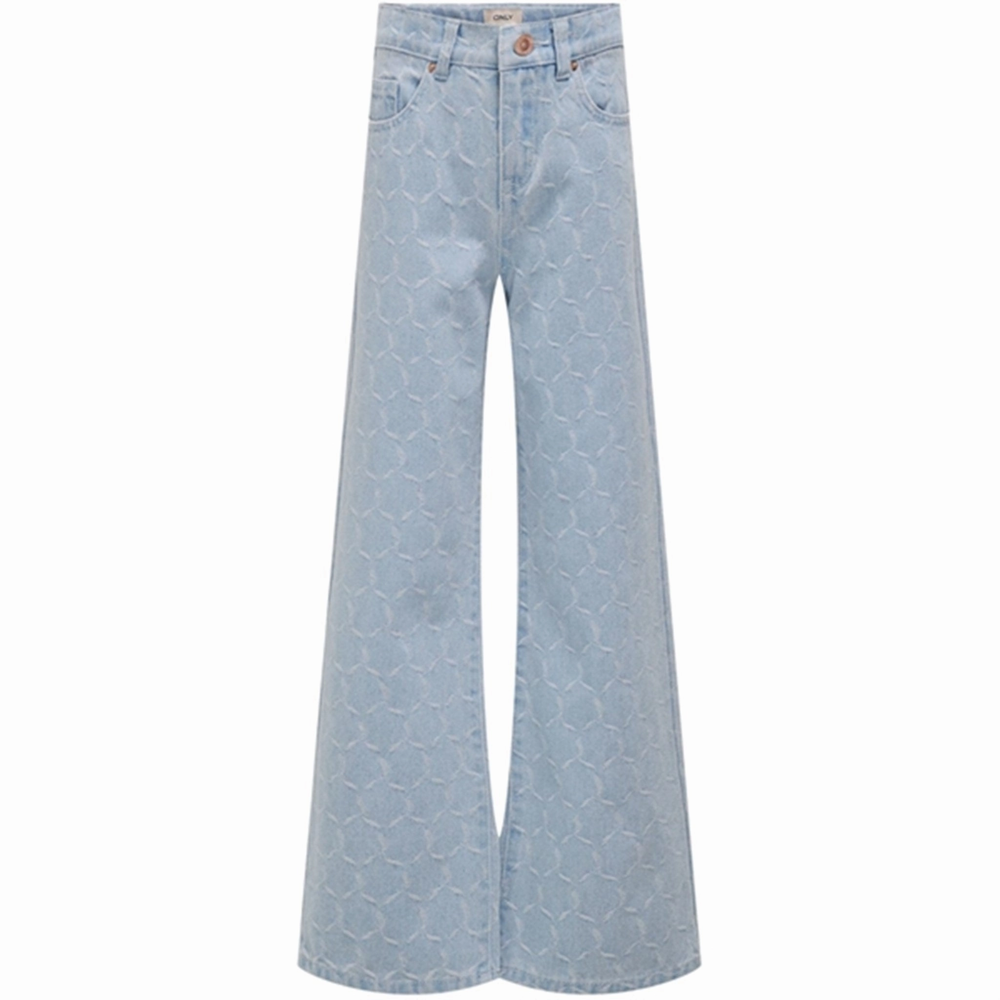 Kids ONLY Light Blue Denim Hope Eliza Wide Leg Denim Jeans Simple Match