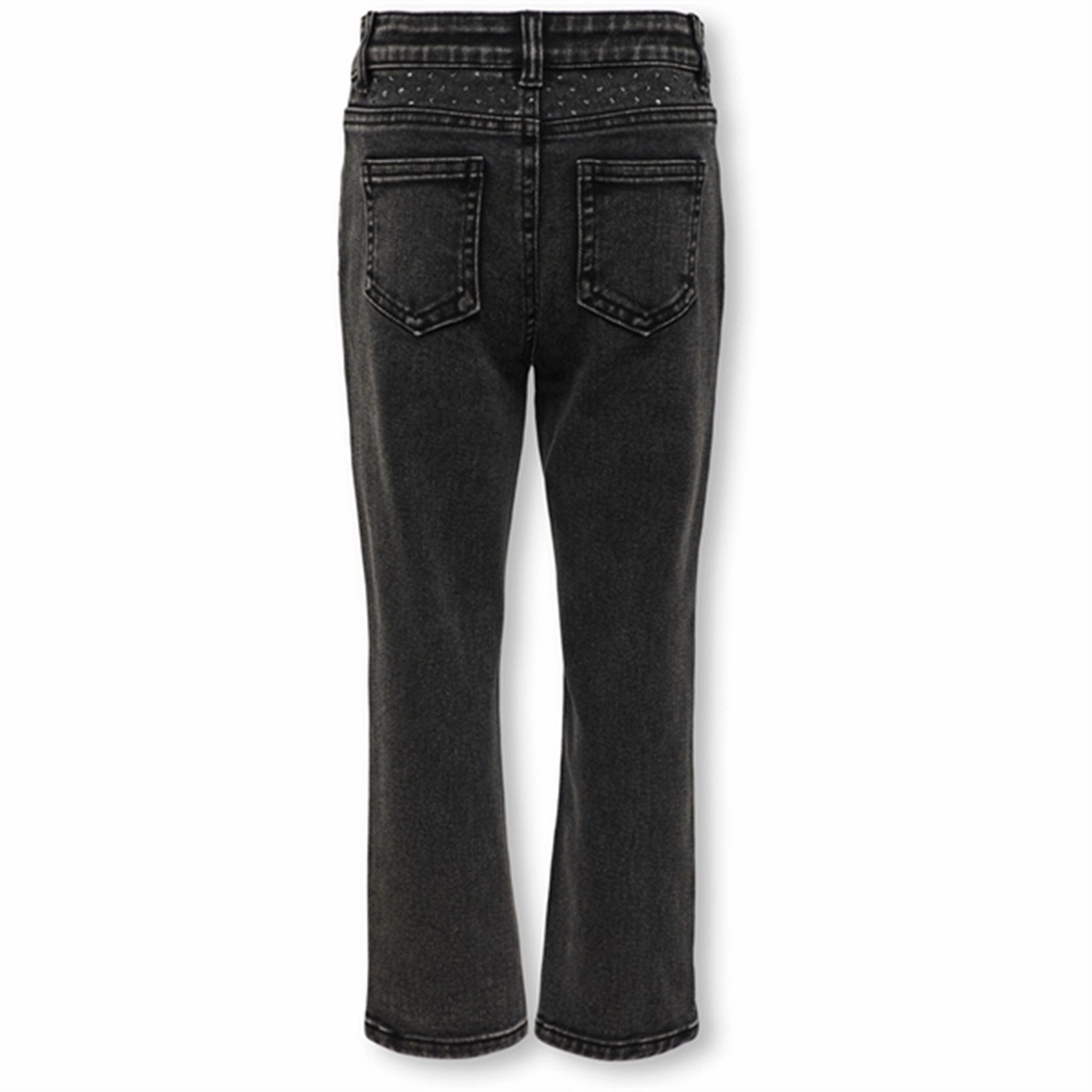 Kids ONLY Washed Black Emily Rhinsten Denim Jeans Relaxed Taper