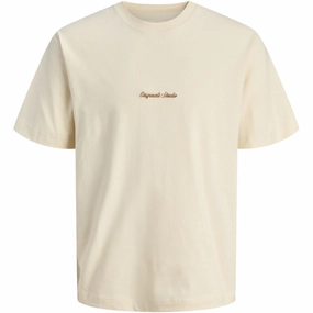 Hygroscopic Fiber Jack & Jones Junior Antique White Jornorrebro Emb Tee Ss Cn Noos Jnr