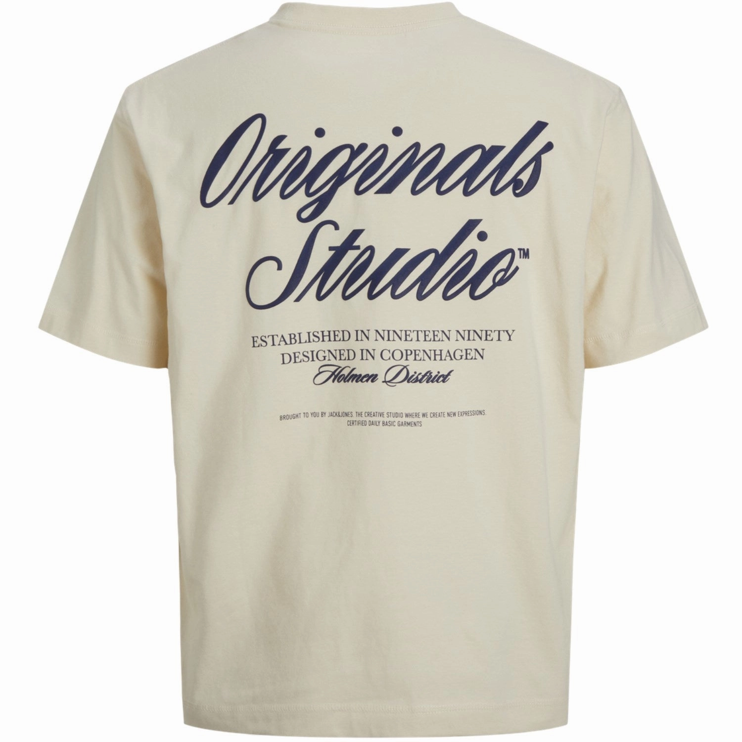 Breathable Layer StretchFabric Jack & Jones Junior Antique White Jornorrebro Typo Tee Ss Crew Neck Sn Jnr