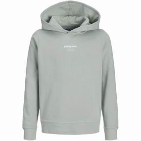Jack & Jones Junior Aqua Gray Tarmac Camo Back Print Hoodie Cozy Sense