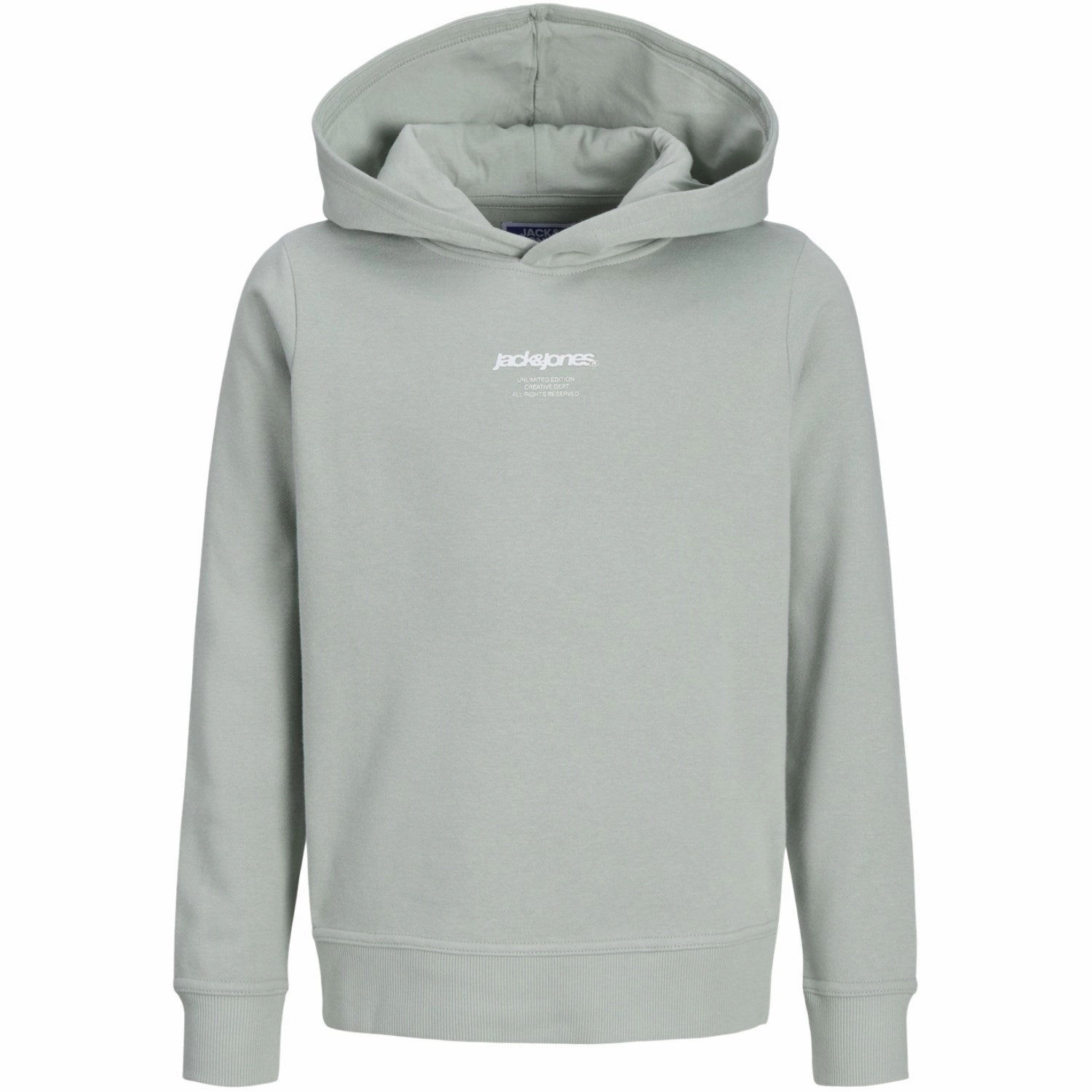 Jack & Jones Junior Aqua Gray Tarmac Camo Back Print Hoodie Washable