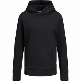 Jack & Jones Junior Black Basic Hoodie Noos All Weather Outfit Warm Street