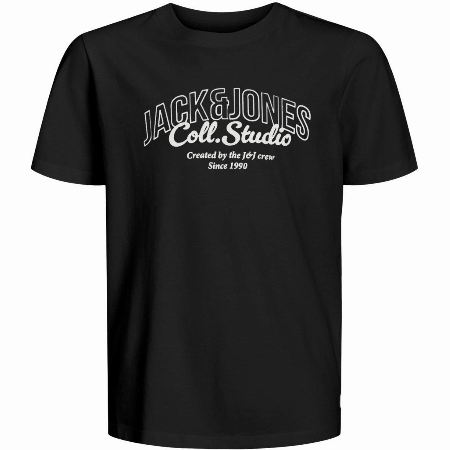 Versatile Layer Daily Outfit Style Jack & Jones Junior Black Big Print Jjmakoto Tee Ss Crew Neck Jnr