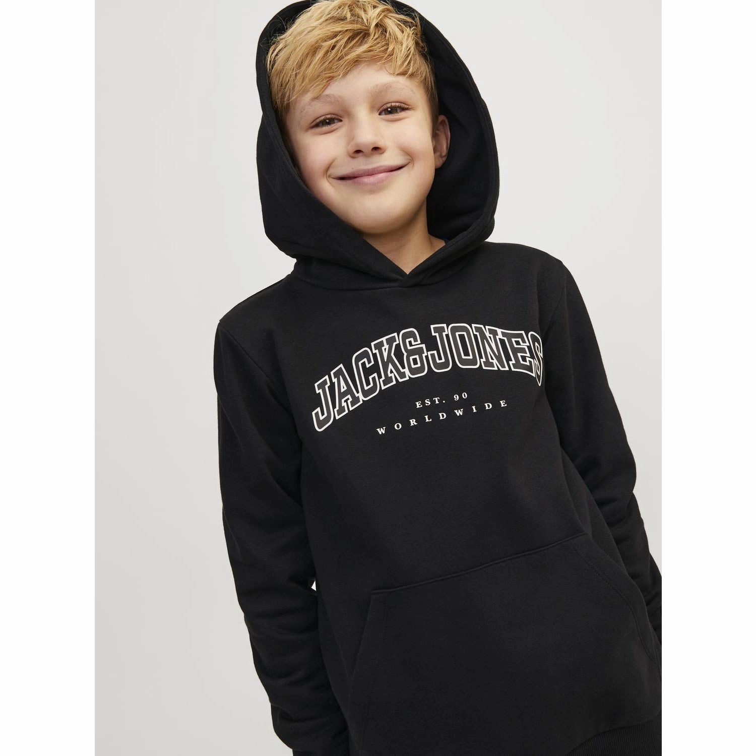 Parade wear Jack & Jones Junior Black caleb Varsity Sweat Hoodie Noos
