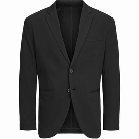 Jack & Jones Junior Black Jaxon Jersey Blazer Noos Tailored Fit Design Layered Style