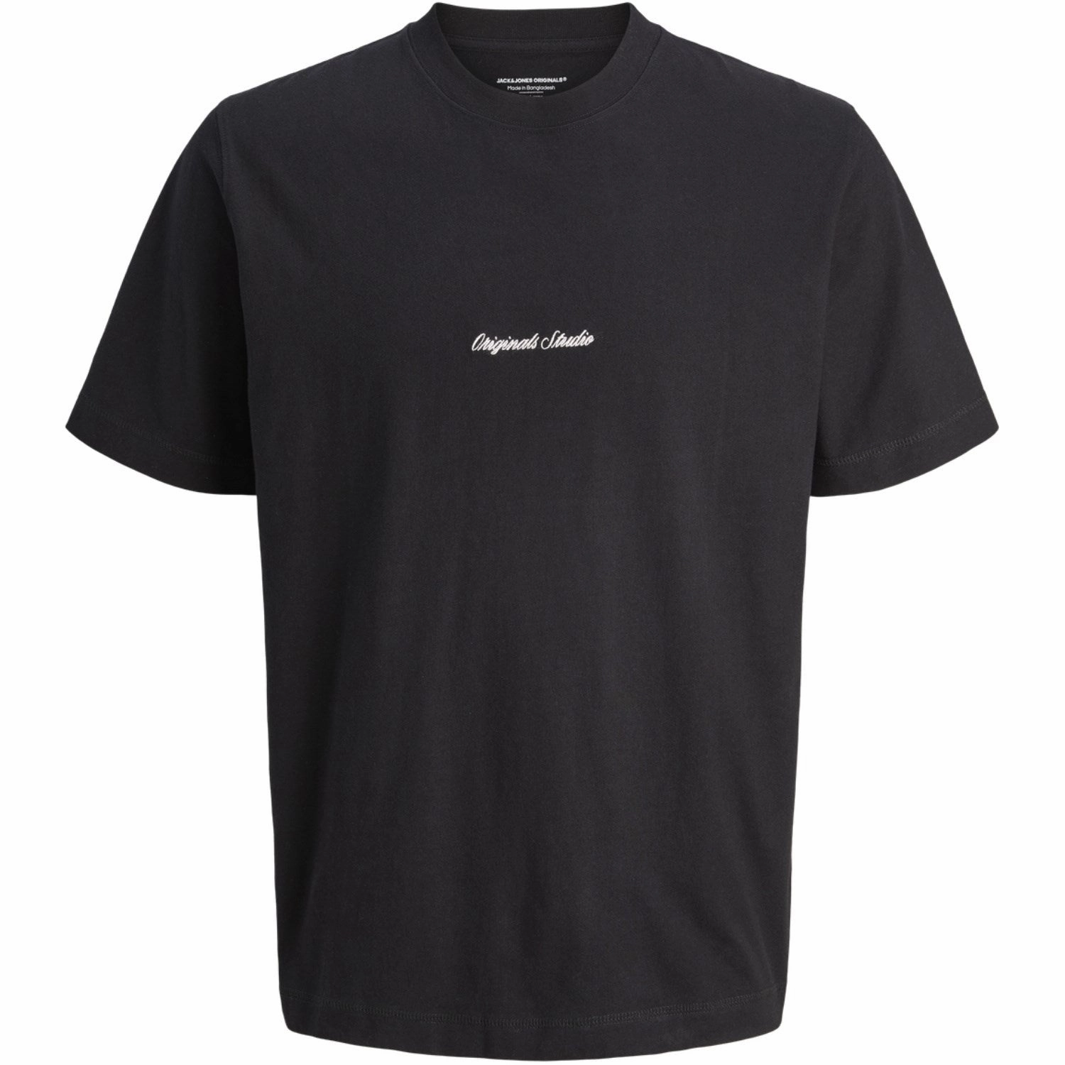 Jack & Jones Junior Black Jornorrebro Emb Tee Ss Cn Noos Jnr Sporty Style Wear