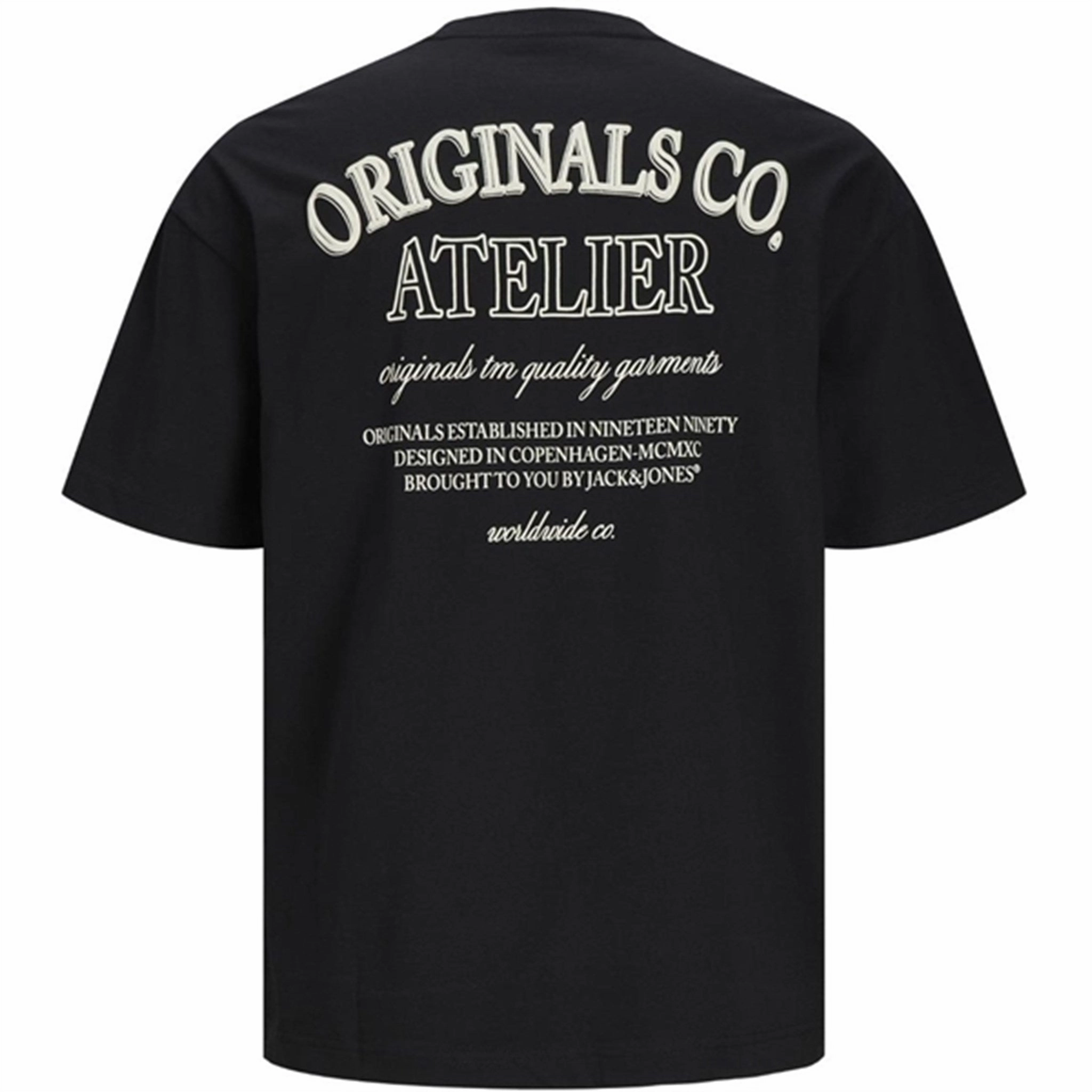 Jack & Jones Junior Black Jorsantorini Back T-Shirt Effortless Look Outdoor Outfit Style