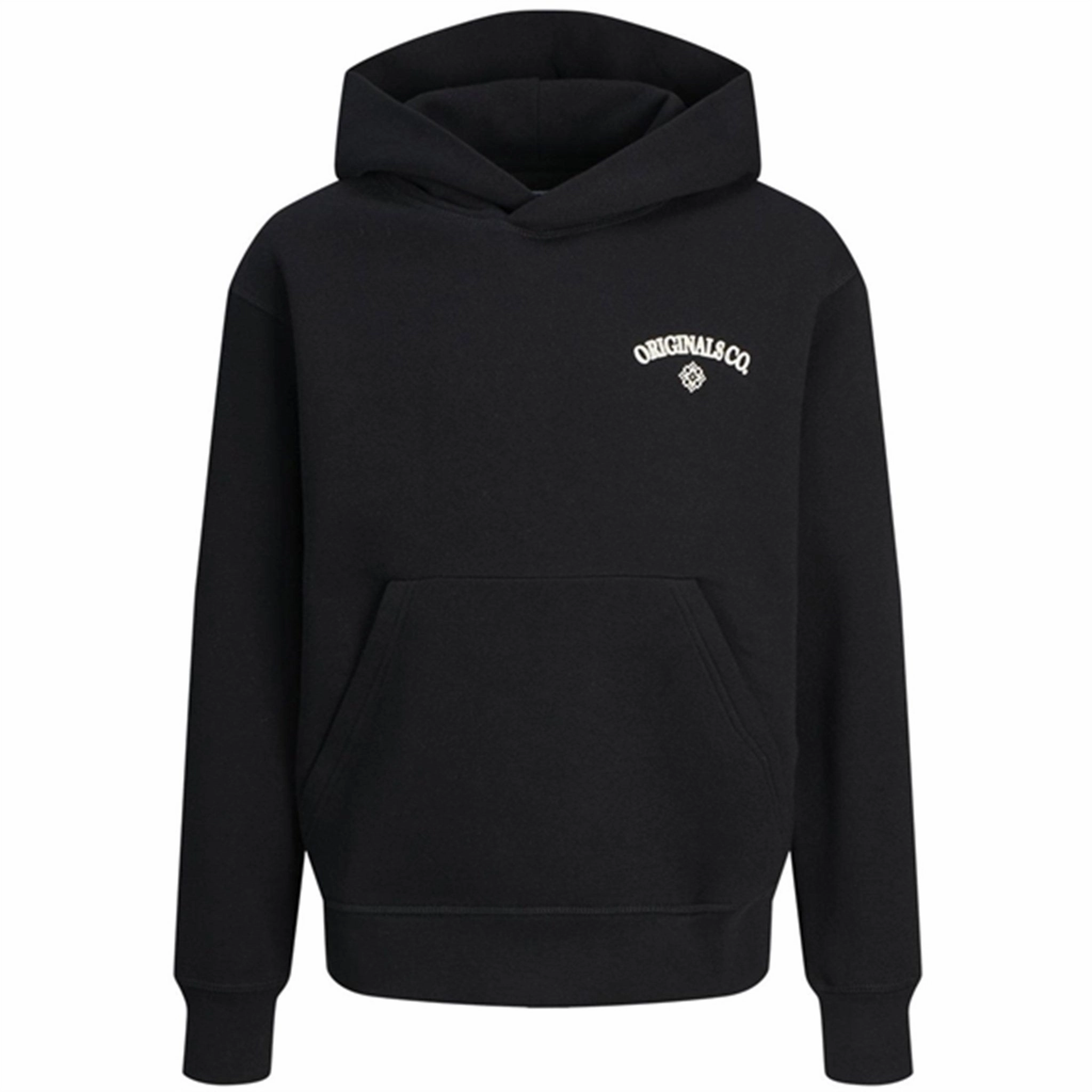 Jack & Jones Junior Black Jorsantorini Graphic Sweat Hoodie Trend-Driven City Wear