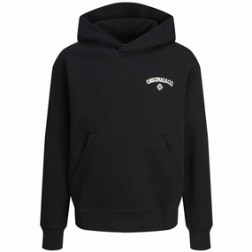 Athletic Apparel Kangaroo Pocket Jack & Jones Junior Black Jorsantorini Graphic Sweat Hoodie