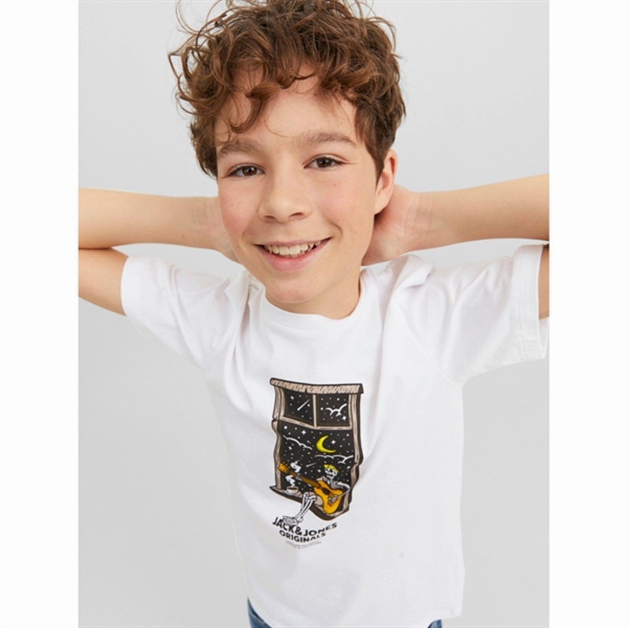 Jack & Jones Junior Bright White Afterlife T-Shirt Informal charm Reinforced Shoulder