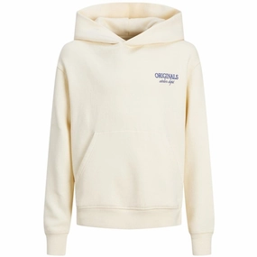Jack & Jones Junior Buttercream Jorsantorini Graphic Sweat Hoodie Generous Hood Space