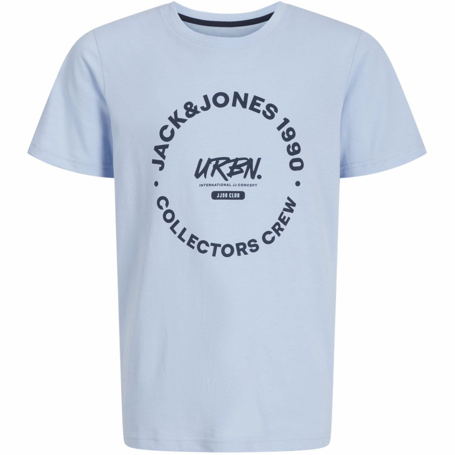Jack & Jones Junior Chambray Blue Simon T-Shirt Crew Neck UV Protection Fabric Travel Friendly