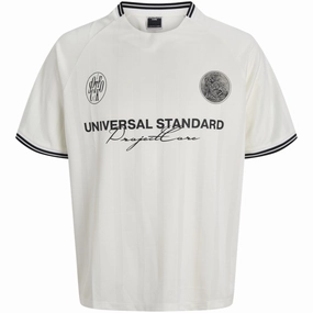 Jack & Jones Junior Cloud Dancer Jcocover Retro Football Tee Ss Jnr Trendy Wear