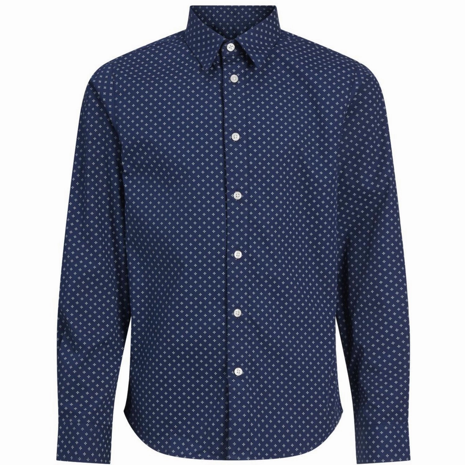 Stretchy Cloth Jack & Jones Junior Medieval Blue Axel Print Shirt