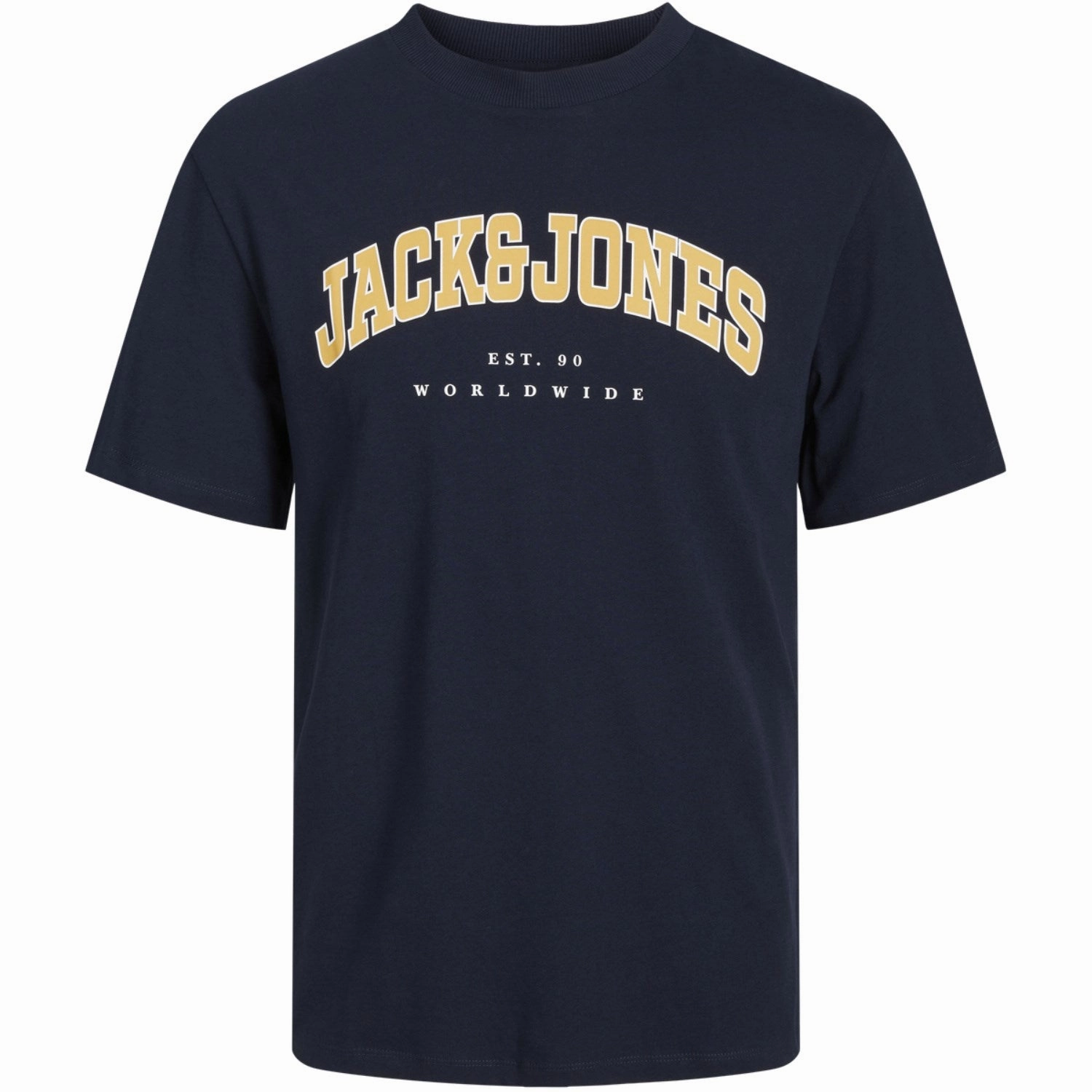 Garment Dyed Technique Light and Breezy Jack & Jones Junior Navy Blazer Caleb Varsity T-Shirt O-Neck Noos