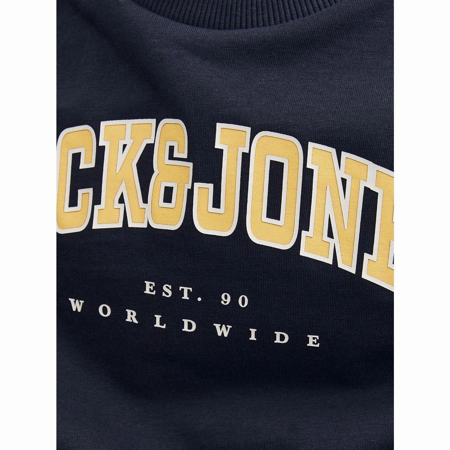 Jack & Jones Junior Navy Blazer Caleb Varsity T-Shirt O-Neck Noos Flexible Shoulder Seams