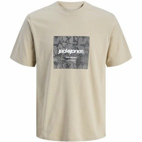 Jack & Jones Junior Pure Cashmere Tarmac Camo Front T-Shirt Crew Neck Fashionable