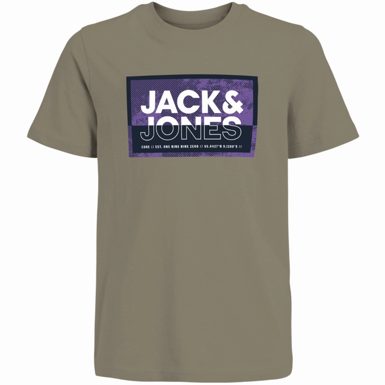 Athletic Wear Jack & Jones Junior Silver Sage Cologan T-Shirt Crew Neck