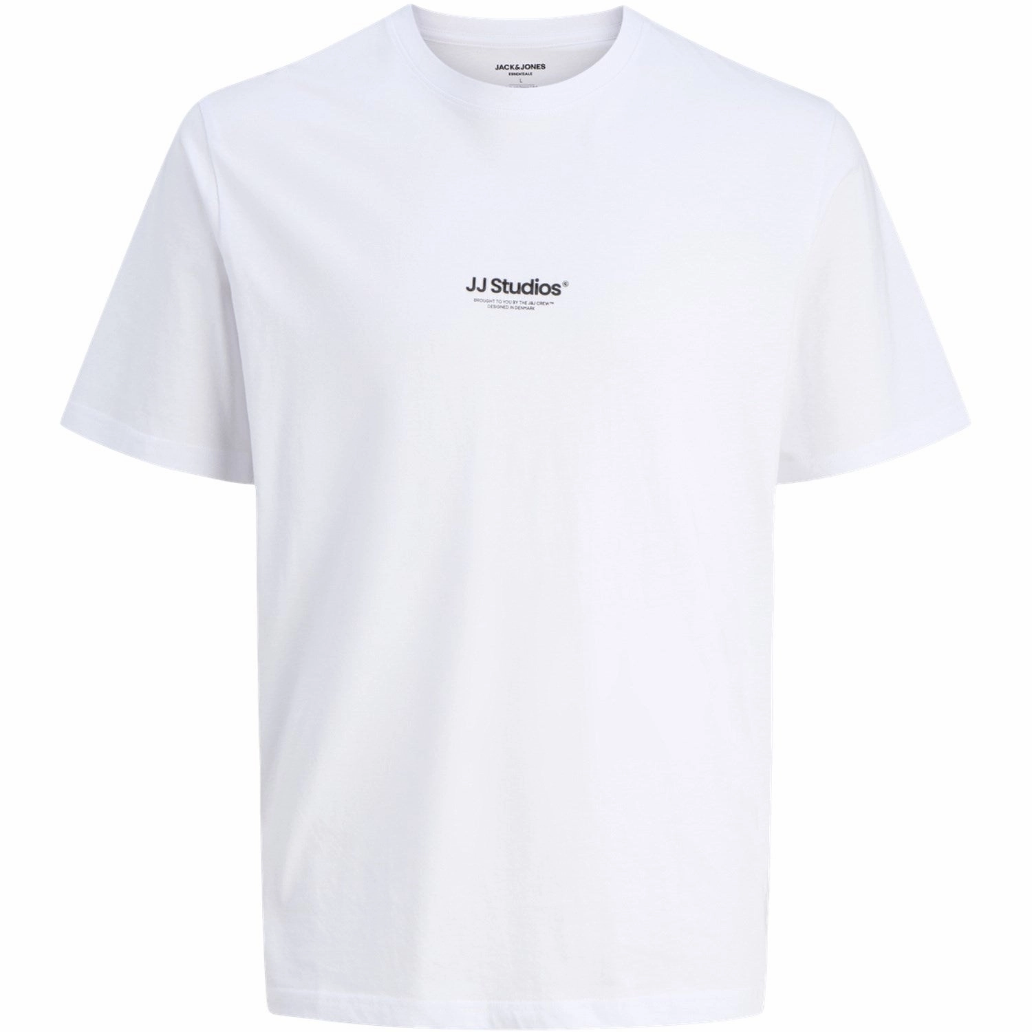 Vibrant Prints Minimal Comfort Style Jack & Jones Junior White Jjesoho Tee Ss Crew Neck Noos Jnr