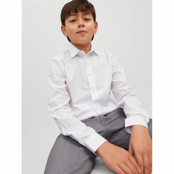 Jack & Jones Junior White Joe Shirt Noos Stretchable Cloth
