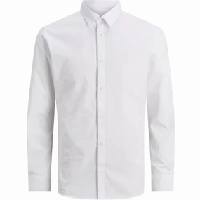 Glossy Texture Jack & Jones Junior White Joe Shirt Noos