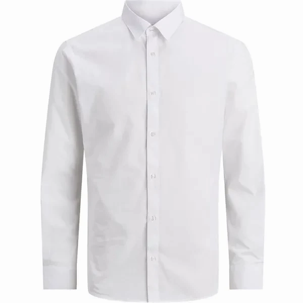 Glossy Texture Jack & Jones Junior White Joe Shirt Noos