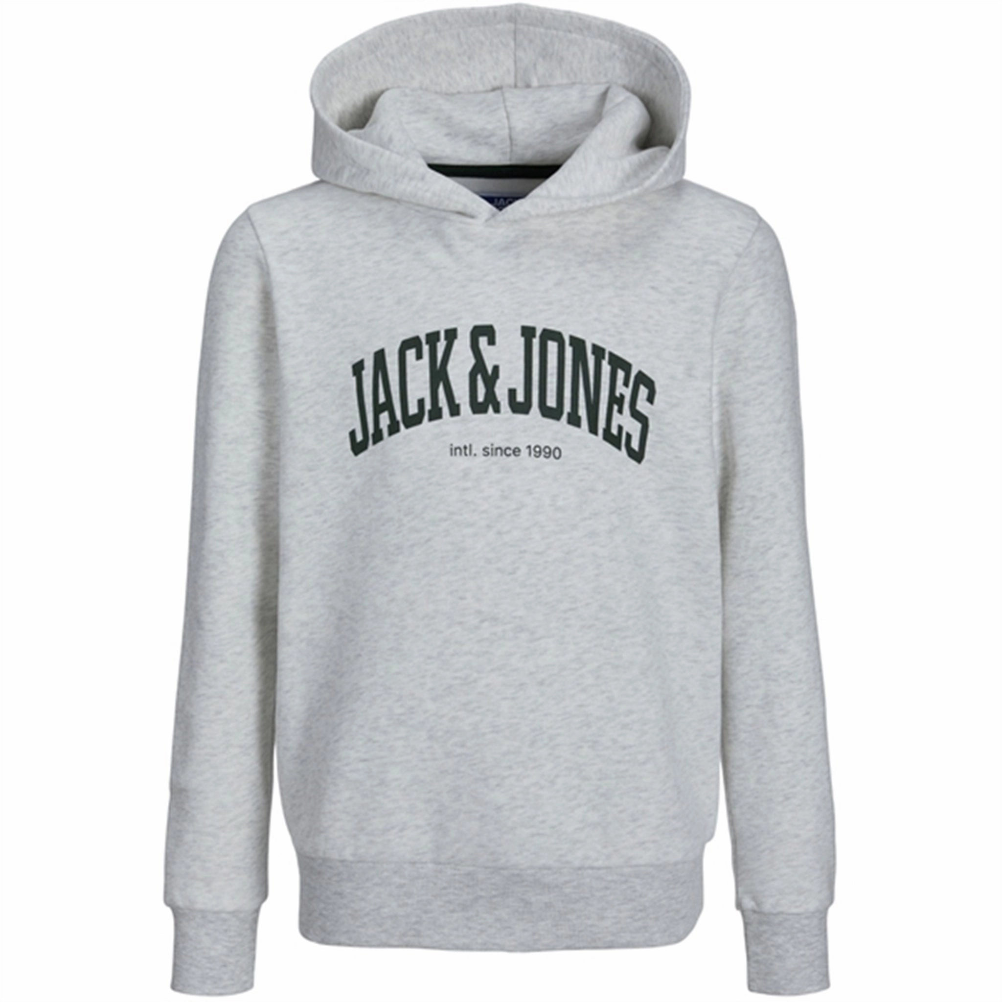 Dromedary like Breathable mesh lining Jack & Jones Junior White Melange Josh Sweat Hoodie
