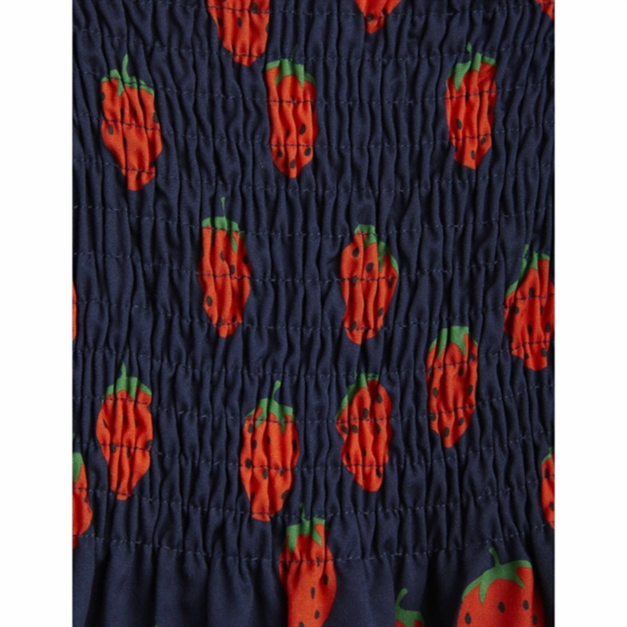 AntiFrayEdging Mini Rodini Strawberries Aop Woven Ss Dress Blue