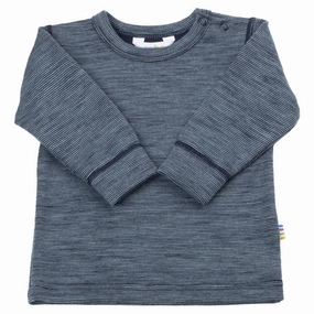 Joha Blue Blouse Subtle Details Winter Layering